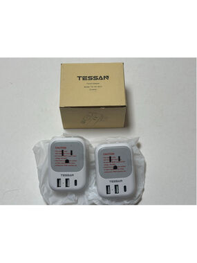 TESSAN TS-161-IN-C US to India Travel Adapter 2-pack NEW